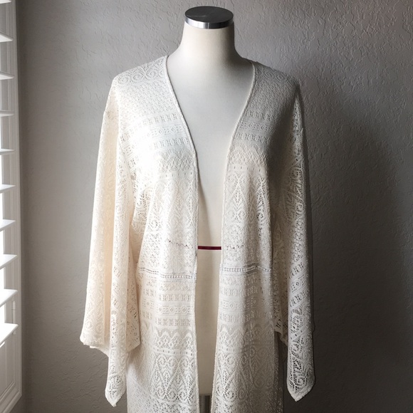 Crochet Lace Kimono - Picture 1 of 5